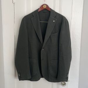 LBM 1911 Sport Coat Dark Green 44R Slim Fit